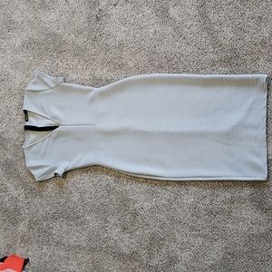 Boohoo midi pencil dress in textured gray size 8 US